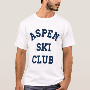 Aspen Ski Club Colorado Ski Mountain Travel Skier  T-Shirt