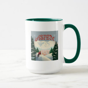Aspen Skier   Colorado Mug