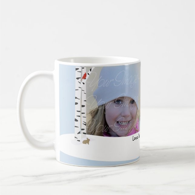 Aspen Snow Holiday Photo Mug (Left)