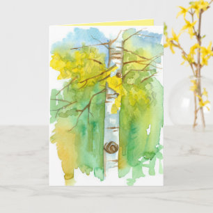 Aspen Tree Wishing You A Wonderful Autumn Season Card
