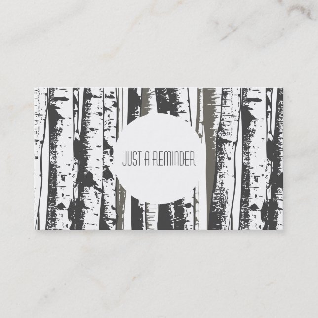 aspen trees appointment reminder card (Front)