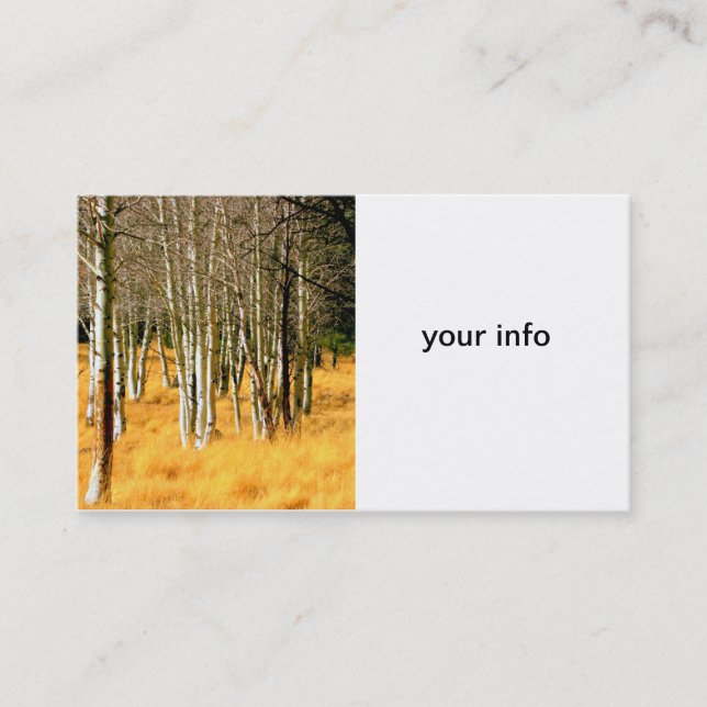 aspen trees business card (Front)