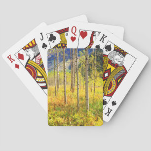 Aspen Trees in Autumn in the Rockies Playing Cards
