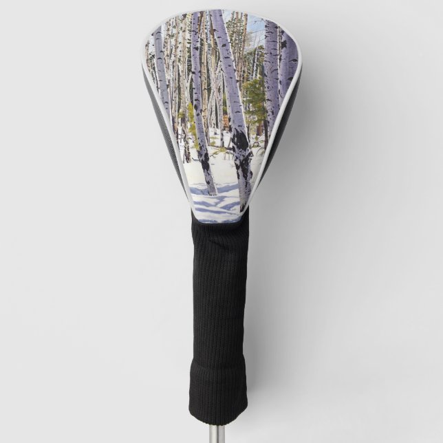 Aspen Trees in the Forest Golf Head Cover (Front)