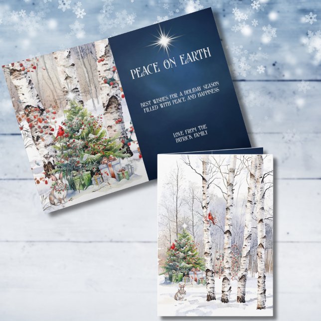 Aspen Trees in Winter with Christmas Tree Card (Creator Uploaded)