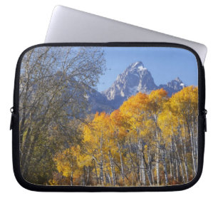 Aspen trees with the Teton mountain range 3 Laptop Sleeve