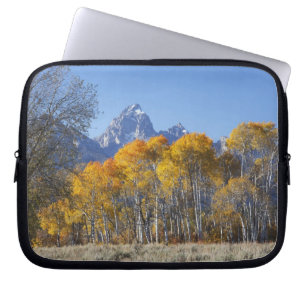 Aspen trees with the Teton mountain range Laptop Sleeve