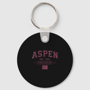 Aspen vintage sports colorado athletic throwback keychain