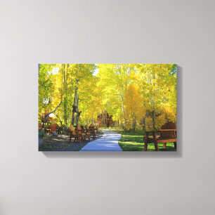 "Aspen Walkway", Autumn, Wrapped Canvas