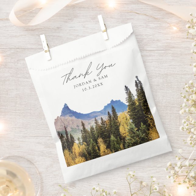 Aspen Wedding Photo Colorado Favour Bag (Clipped)