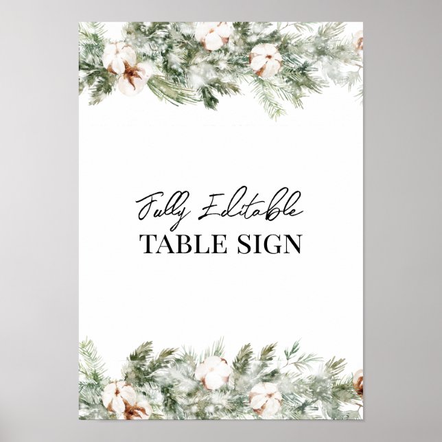 ASPEN Winter ONEderland Table Sign (Front)