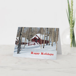 Aspen Woods in Snow Card
