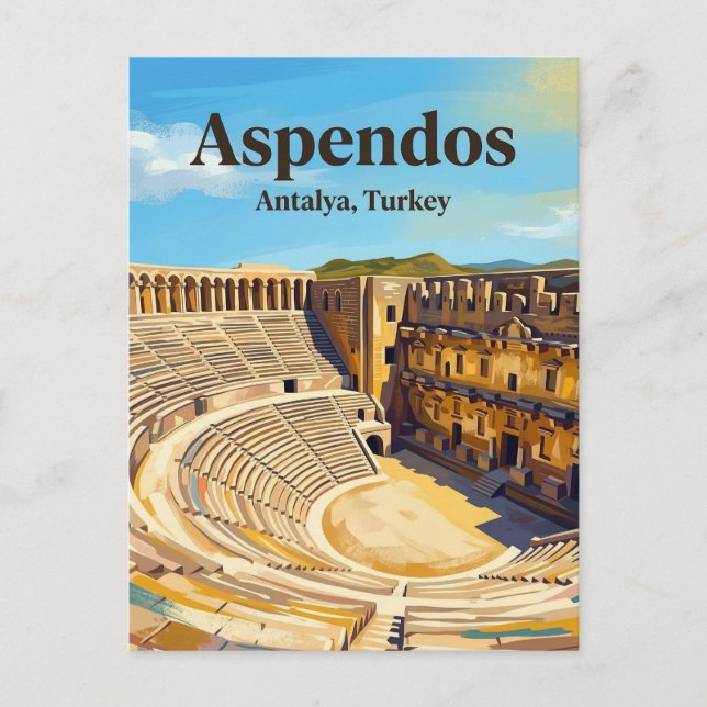 Aspendos Theatre, Serik, Mediterranean Postcard (Front)