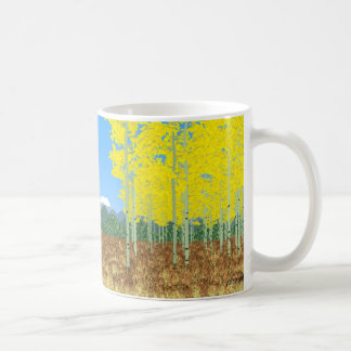 aspens in autumn coffee mug