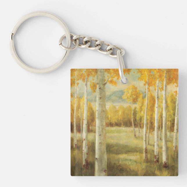 Aspens in Autumn Keychain (Front)