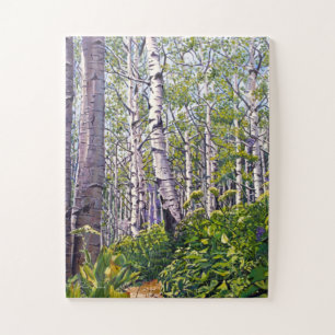 Aspens in the Woodland Jigsaw Puzzle