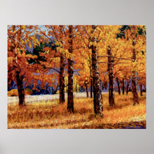 Aspens of Colorado in Vibrant Autumn Splendor Poster
