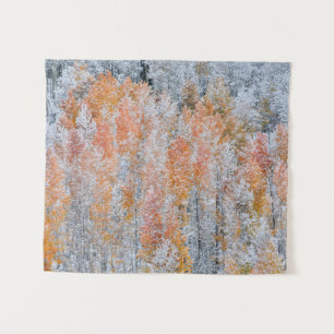 Aspens & Snow Rocky Mountains, Colorado Tapestry