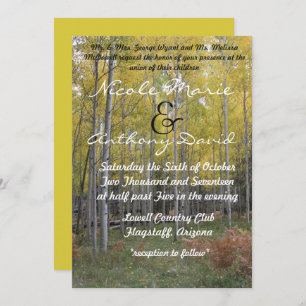 Aspen's Yellow Glow invitation