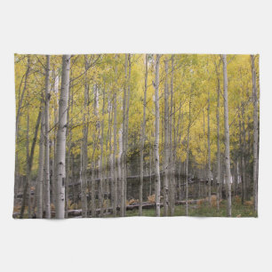 Aspen's yellow glow kitchen towel