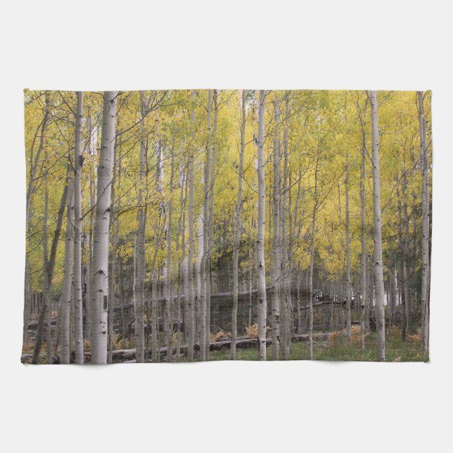 Aspen's yellow glow kitchen towel (Horizontal)