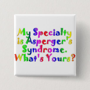 Asperger Specialty 2 Inch Square Button