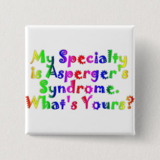 Asperger Specialty 2 Inch Square Button