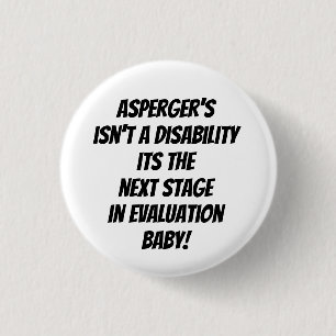 aspergers syndrome awareness badge 1 inch round button