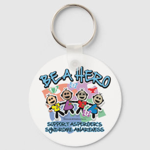 Asperger's Syndrome Be A Hero Keychain