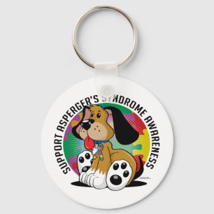 Asperger's Syndrome Dog Keychain