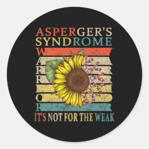 Asperger's Syndrome Warrior Classic Round Sticker