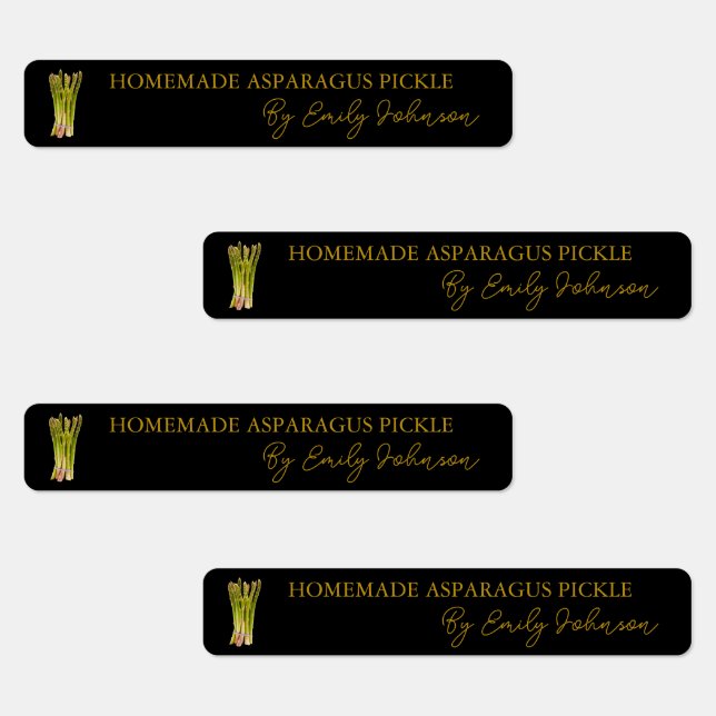 Asperges maison Pickle Étiquette mince (Groupe)