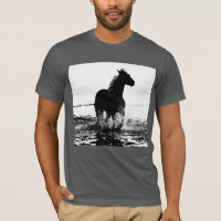 Asphalt Colour Elegant Modern Pop Art Running Hors