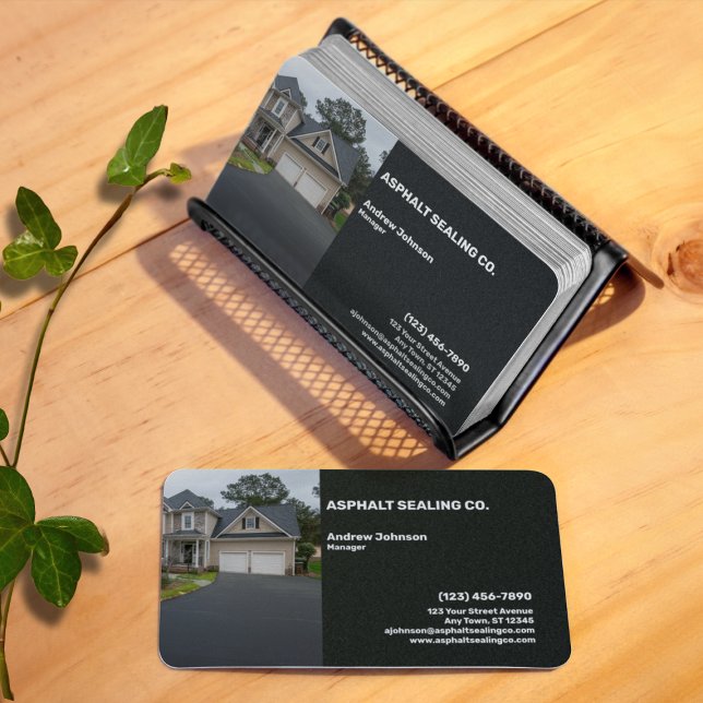 Asphalt Driveway Sealing Company Business Card (Creator Uploaded)