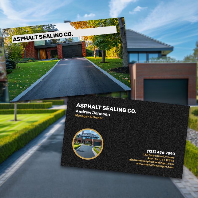 Asphalt Driveway Sealing Company Business Card (Creator Uploaded)