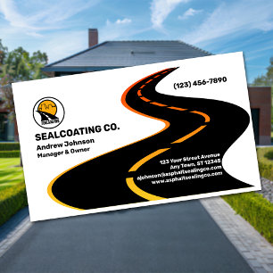 Asphalt Driveway Sealing Company Business Card