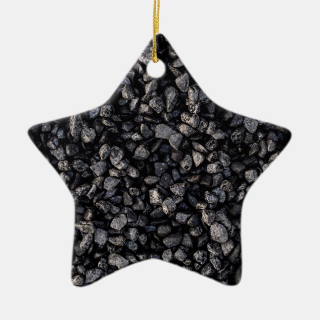 Asphalt Gravel Ceramic Ornament (Front)