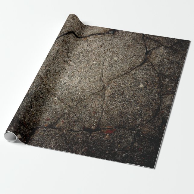 asphalt Grundge Design Wrapping Paper (Unrolled)