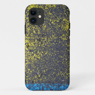asphalt paint texture abstract street urban yellow iPhone 11 case