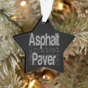 Asphalt Paver Extraordinaire Ornament