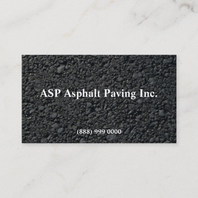 Asphalt Paving Business Card (Front)