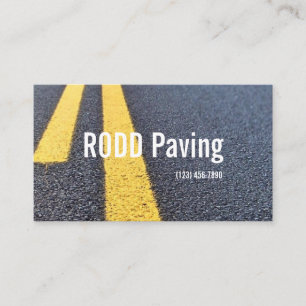 Asphalt, Paving, Construction, Roadwork Business B Business Card