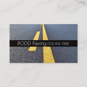 Asphalt, Paving, Construction, Roadwork Business Business Card
