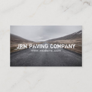Asphalt, Paving, Construction, Roadwork Business Card