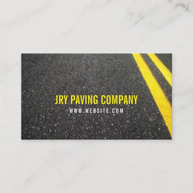 Asphalt, Paving, Construction, Roadwork Business Card (Front)