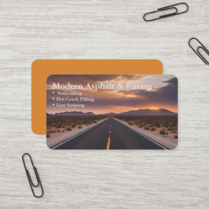 Asphalt & Paving / Driveway Construction Services Business Card