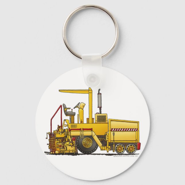 Asphalt Paving Machine Construction Key Chains (Front)