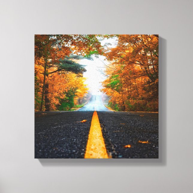Asphalt Road Canvas Print (Front)
