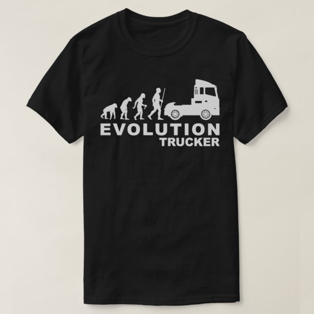 Asphalt Warrior Trucker Evolution T-Shirt (Design Front)