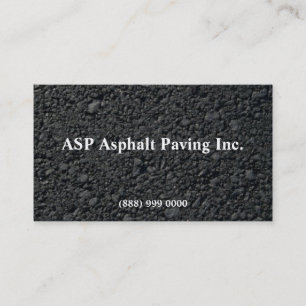Asphalte pavant le carte de visite